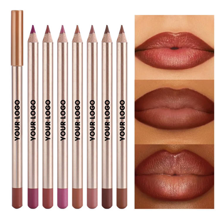 12 Shades Lip Pencil Custom Logo Longwear Pigmented Creamy Lip Liner