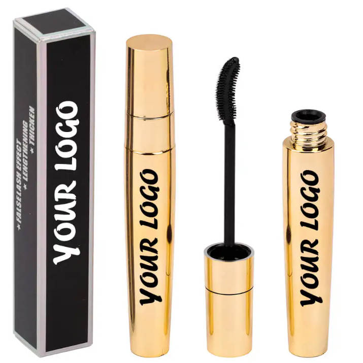 Custom Logo Private Label Golden Colorful Long Lasting Vegan Eyelash Mascara