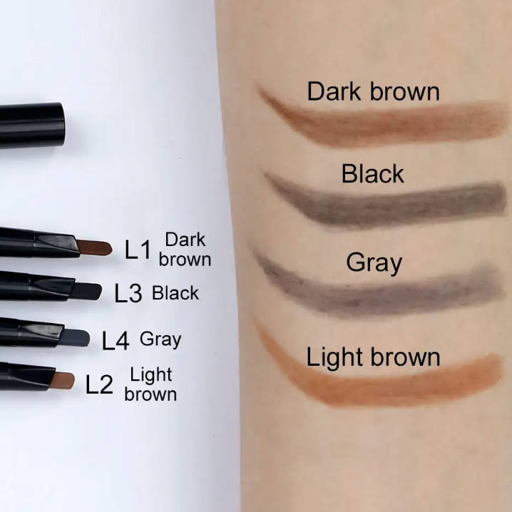 Vegan 2 in 1 Private Label Eyebrow Pencil Custom Logo Eye Brow Pencil