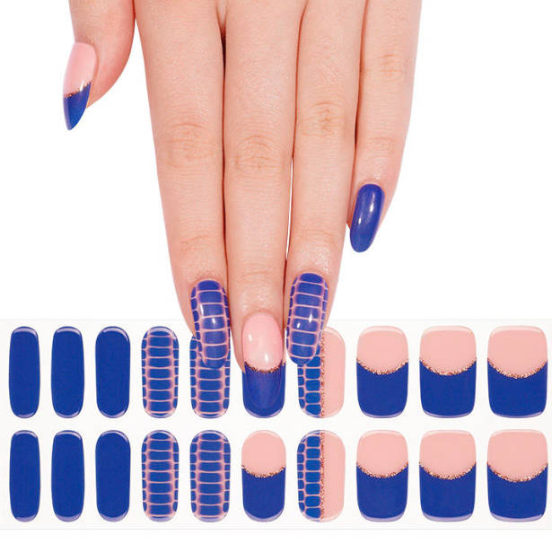 Custom Nail Art Wraps Matte Sticker Eco-friendly Decals Strips Semi Cured Gel Polish Nail Sticker