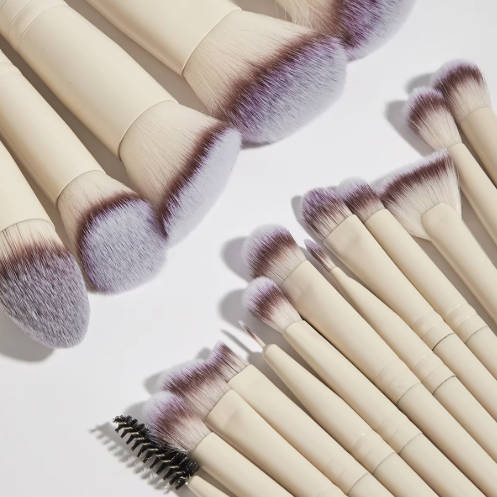 Customizable Brand 18 Set Beige Makeup Brushes for Concealer Shaving Brush